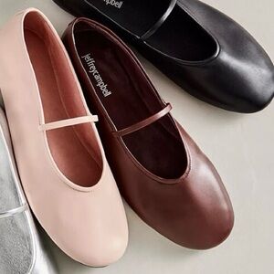 JEFFREY CAMPBELL ‘Dancerina’ Brown Mary Jane Flats